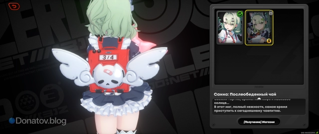 Вид рюкзака Санны в её новом скине