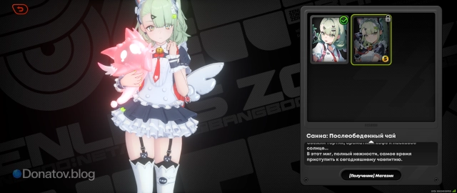 Вид скина Санны спереди