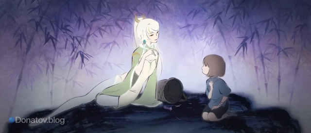 Экранизированный отрывок из книги  «Ночь в бамбуковом лесу» из истории персонажа «Словно пыль на дороге»