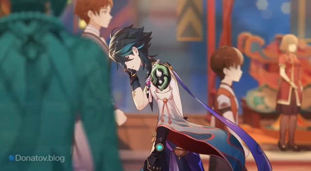 Сяо, сопротивляющийся эрозии во время Праздника морских фонарей, из тизера «Бесконечные страдания»