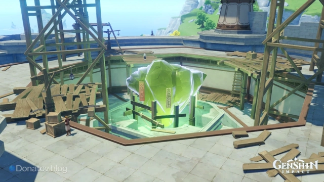 Кусок плаустрита, использовавшийся в строительстве дворца Нин Гуан