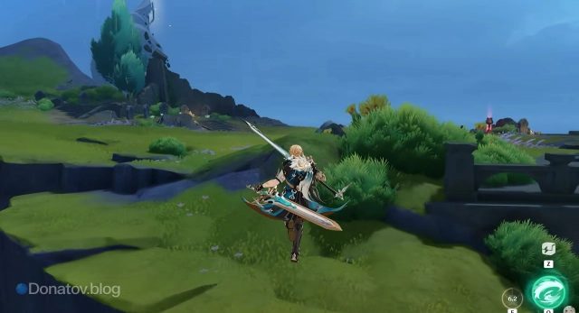 Благодаря одной из атак Варка может парить в воздухе с помощью длинных прыжков