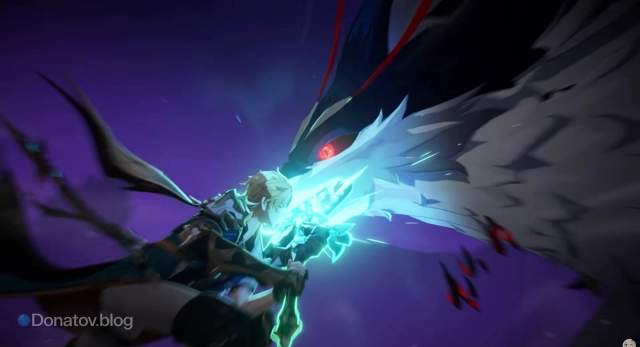 Сюжетная сцена с Варкой в версии «Луна V»