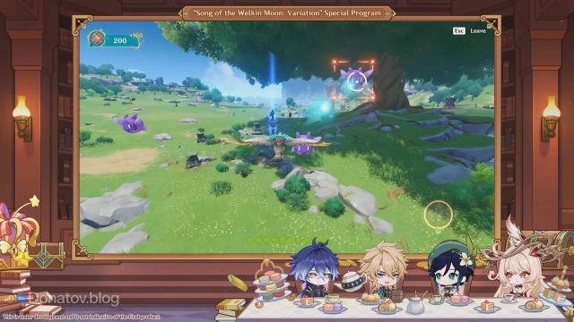 Мини-игра с полетами во время ивента «Фестиваль ветряных цветов» в Genshin Impact 6.4