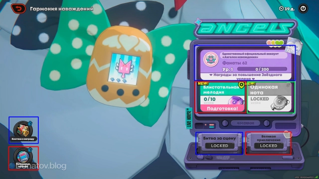 Основные элементы интерфейса события