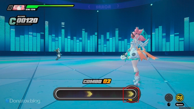 Удачный момент для блокирования удара