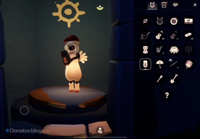 Фотокамера в меню гардероба