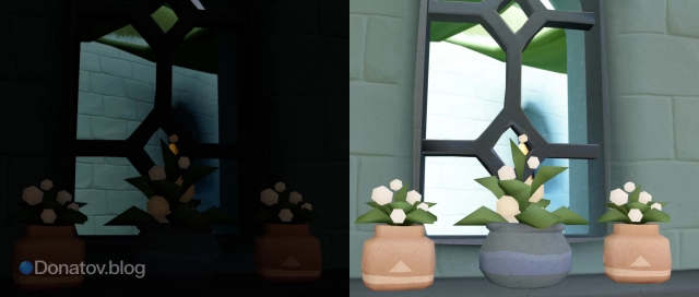 Один и тот же кадр с минимальной и максимальной яркостью