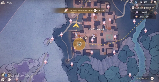 Где найти ресурс Rouge Feathers в Infinity Nikki