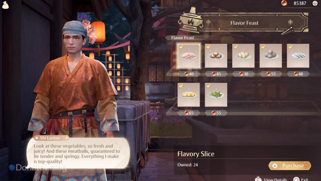 Покупка ингредиентов в Infinity Nikki