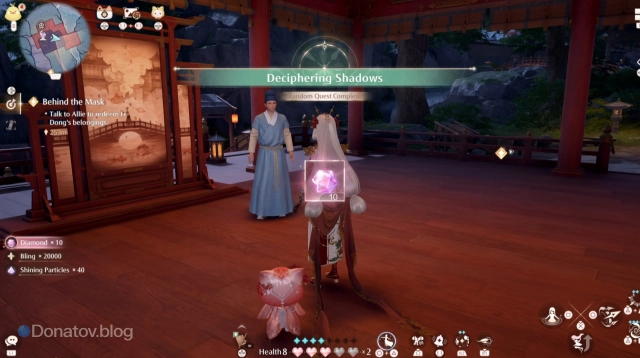 Завершение квеста Deciphering Shadows в Infinity Nikki