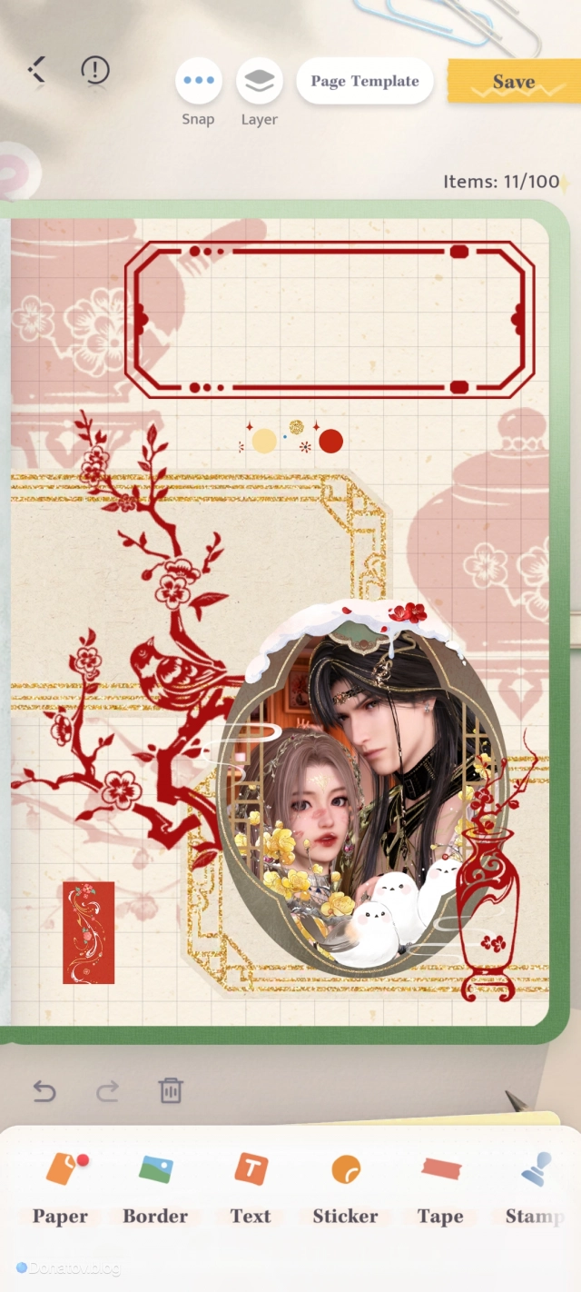 Одна из страниц журнала с элементами ивентового декора Gold Days