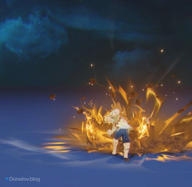 Томас Андре применяет навык «Удар огромного молота»