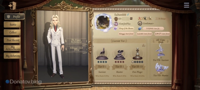 Донатный фон профиля в Identity V