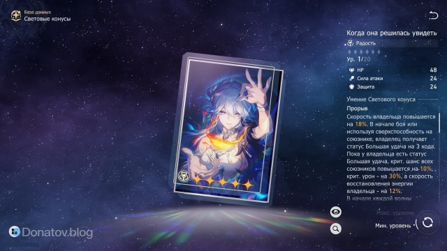 Способность конуса «Когда она решилась увидеть»