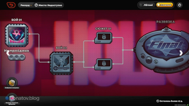 Интерфейс режима «Критическая симуляция: Мириады развязок»