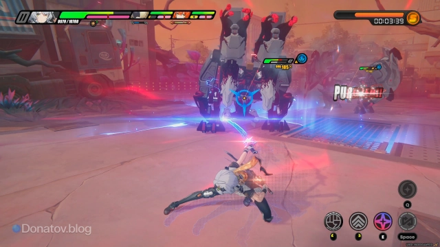 Попадание ультимейтом Сэнби по двум врагам сразу