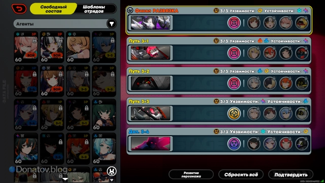 Отряды, подходящие для прохождения узла «Развязка»