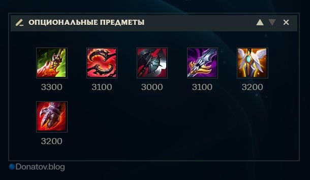 Опциональные предметы на Амбессу