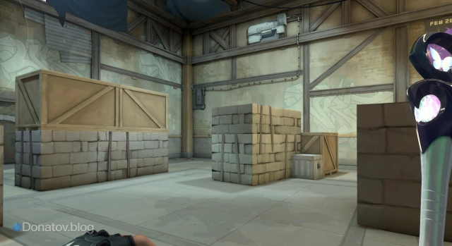 Позиция на больших ящиках «Столкновение B»