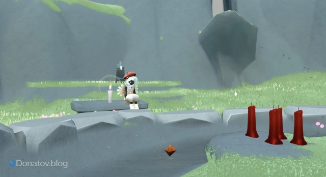 Ребёнок света на скамейке для общения