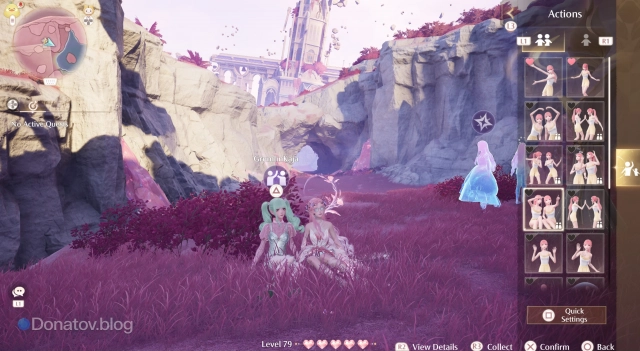 Меню взаимодействия в Sea of Stars