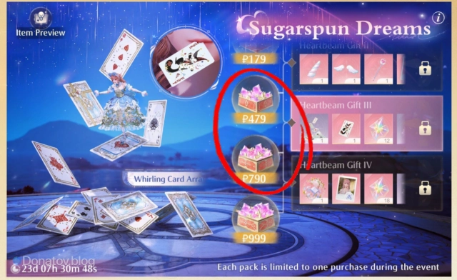 Шкала прогресса Sugarspun Dreams в Infinity Nikki