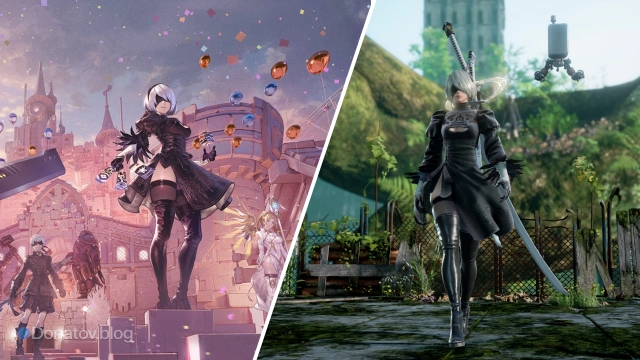 Кирико на официальном изображении в образе 2B