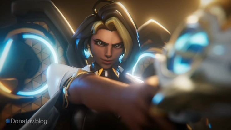 Персонаж Домина из игры Overwatch