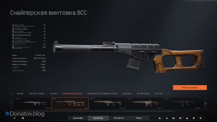 Параметры винтовки ВСС в Arena Breakout: Infinite