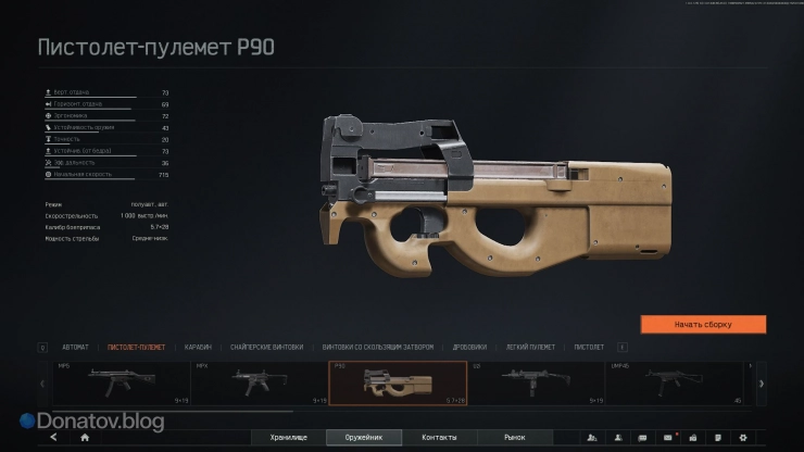 Параметры P90 в Arena Breakout: Infinite