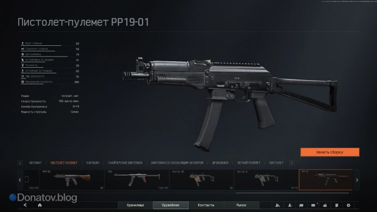 Параметры PP19-01 в Arena Breakout: Infinite