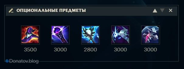 Опциональные предметы на Ари