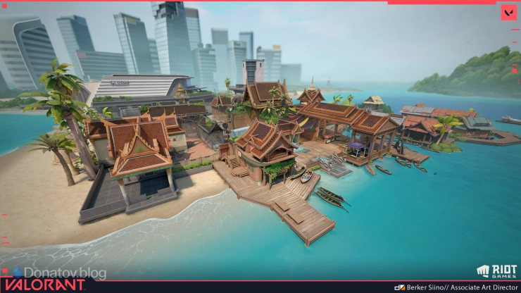 Концепт-арт карты Drift в Valorant
