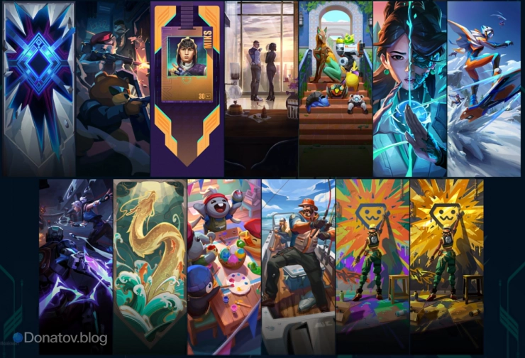 Карточки игрока из нового боевого пропуска