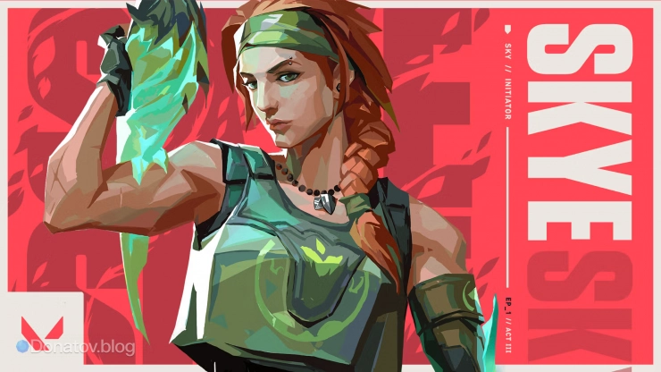 Иллюстрация агента Skye в Valorant