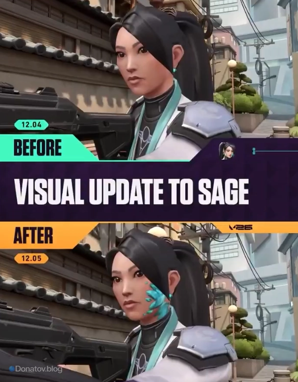 Иллюстрация новой модели агента Sage Valorant