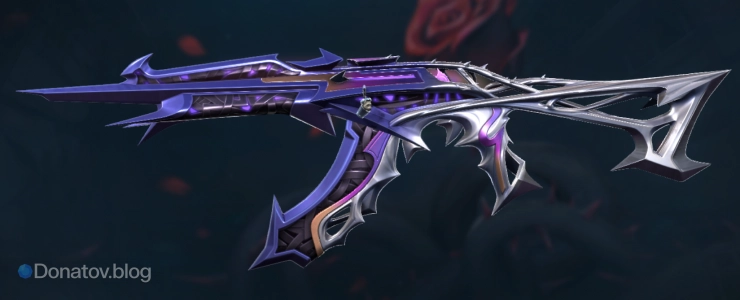 Серебристо-фиолетовый Vandal «Чёрные шипы» в Valorant
