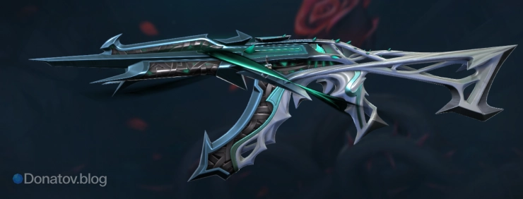 Бело-бирюзовый Vandal «Чёрные шипы» в Valorant
