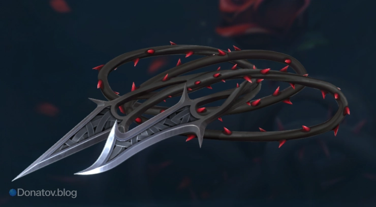 Внешний вид клинков из коллекции «Чёрные шипы» в Valorant