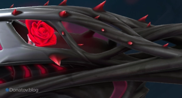 Роза на корпусе Vandal «Чёрные шипы» в Valorant