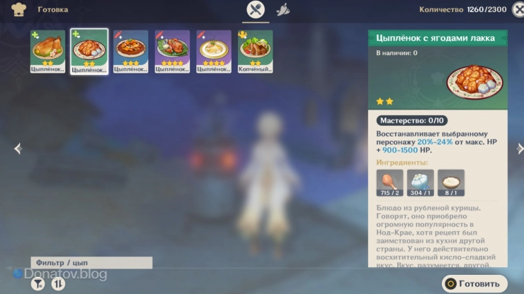 Цыплёнок с ягодами лакка