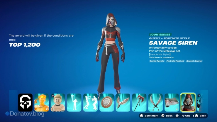 Образ персонажа Savage Siren