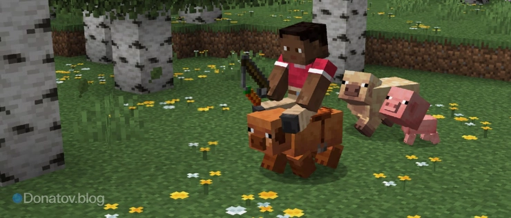 Игрок верхом на свинье