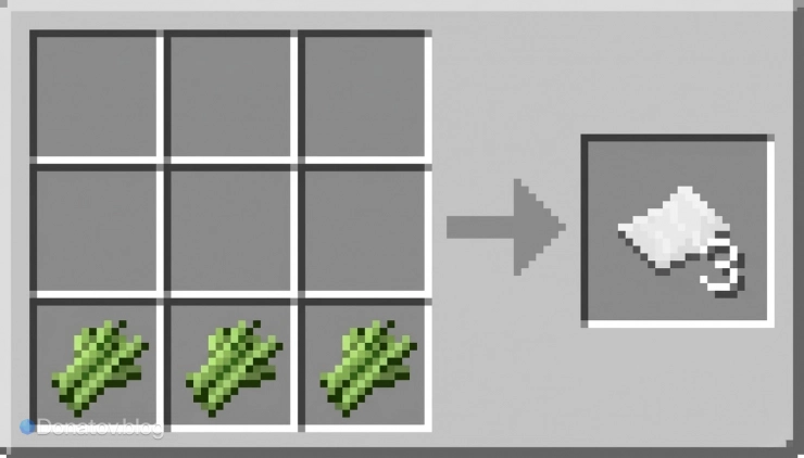 Крафт бумаги из тростника в Minecraft