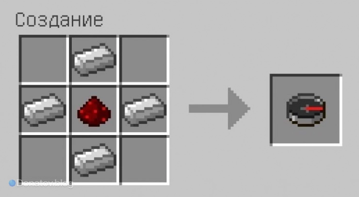 Крафт компаса в Minecraft