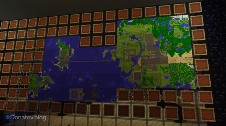 Стена из карт в Minecraft