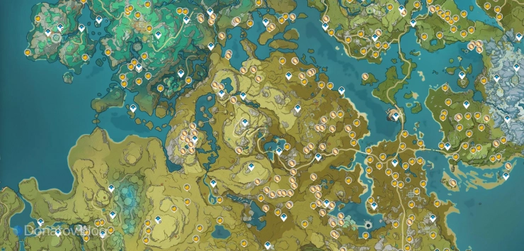 Интерактивная карта с отмеченными ресурсами