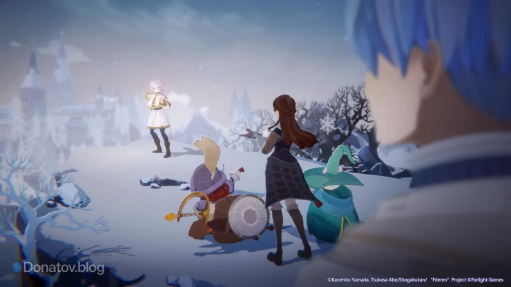 Мерлин с Чиппи и Хомми в компании Фрирен и Химмеля