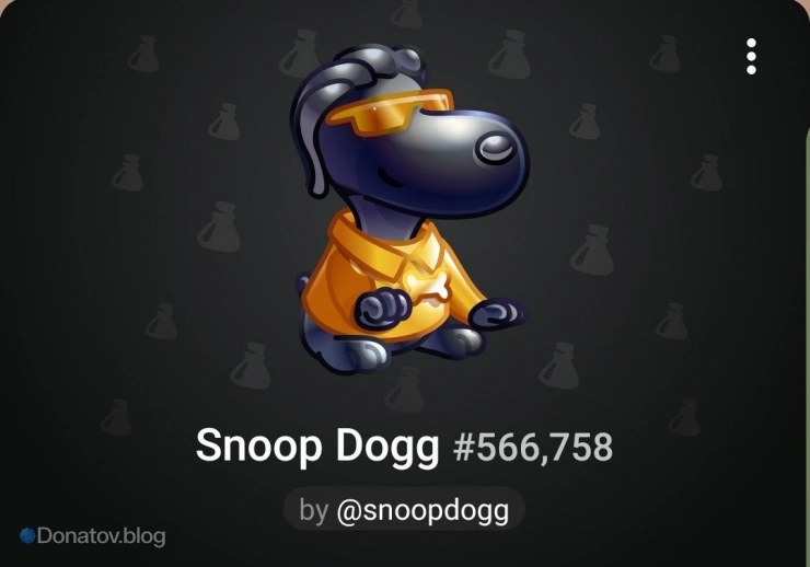 Пример коллекционного подарка в Телеграм